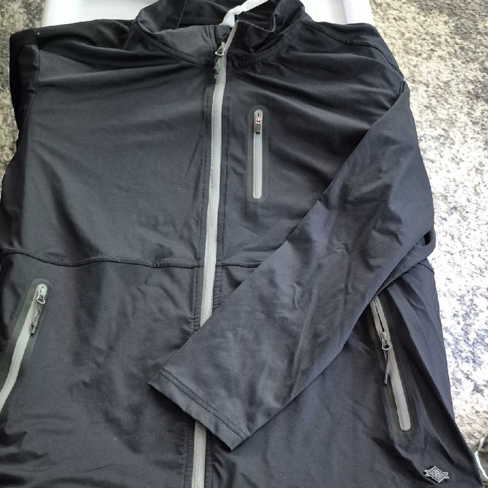 BURLEBO Black Performance Jacket with Reflective Zippers